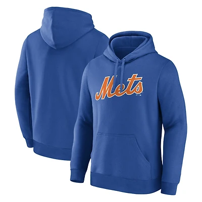 Sweat à capuche pour homme avec logo New York Mets bleu roi