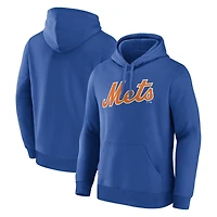 Sweat à capuche pour homme avec logo New York Mets bleu roi