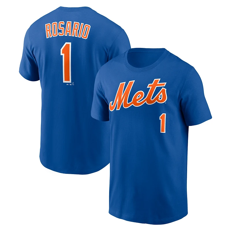 Men's Majestic Amed Rosario Royal New York Mets Name & Number T-Shirt