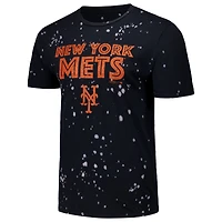T-shirt Majestic Threads noir/blanc pour hommes, New York Mets Splatter