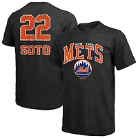 T-shirt noir Majestic Threads Juan Soto pour homme avec nom et numéro des Mets de New York