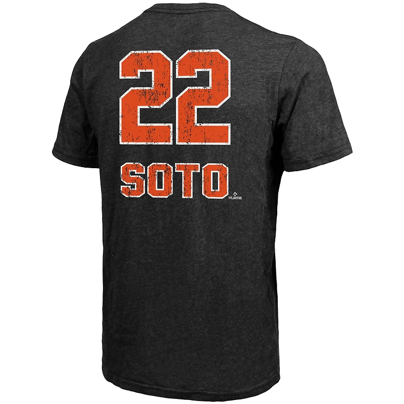 T-shirt noir Majestic Threads Juan Soto pour homme avec nom et numéro des Mets de New York