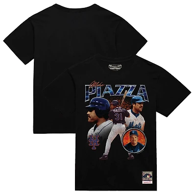 T-shirt noir Mike Piazza pour homme, 25e anniversaire de la série Subway 2000 des Mets New York