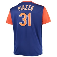 Men's Mike Piazza Royal/Orange New York Mets Cooperstown Collection Replica Player Jersey
