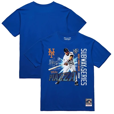 T-shirt Mike Piazza Royal pour homme, 25e anniversaire de la série Subway 2000 des Mets New York