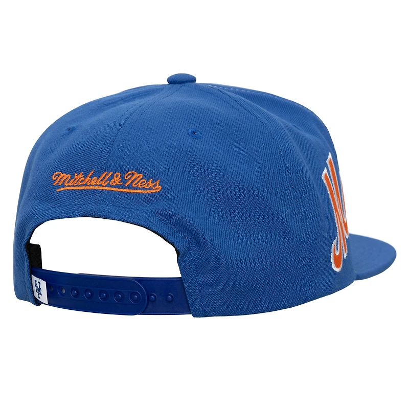 Casquette Snapback Big Time bleue des New York Mets de Mitchell & Ness pour homme