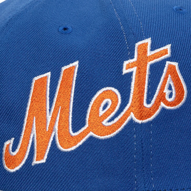 Casquette Snapback Big Time bleue des New York Mets de Mitchell & Ness pour homme