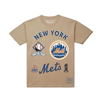 T-shirt Mitchell & Ness crème pour homme, motif Legacy Defined des Mets de New York
