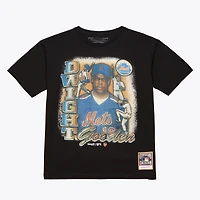 Men's Mitchell & Ness Dwight Gooden Black New York Mets Icon Legendary T-Shirt