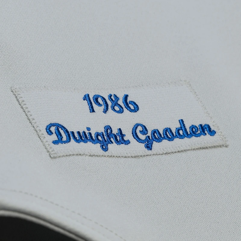 Maillot authentique Mitchell & Ness Dwight Gooden blanc des Mets de New York 1986 pour homme