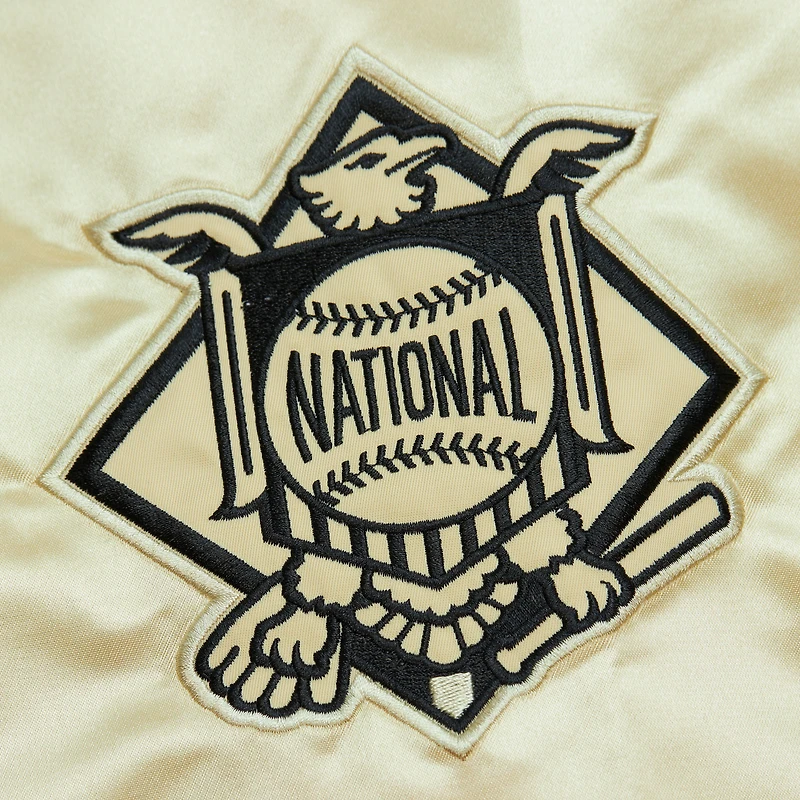 Veste légère en satin entièrement zippée Mitchell & Ness Gold New York Mets OG 2.0 pour hommes