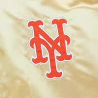 Veste légère en satin entièrement zippée Mitchell & Ness Gold New York Mets OG 2.0 pour hommes