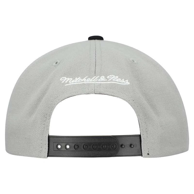 Casquette snapback basique Mitchell & Ness grise pour homme, collection Cooperstown
