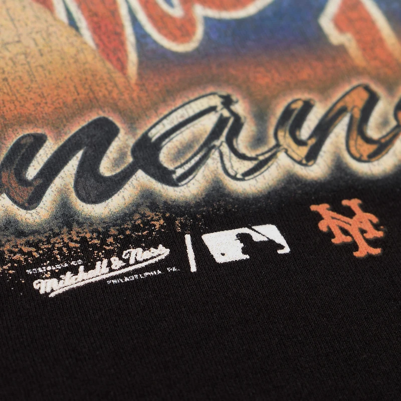 T-shirt Mitchell & Ness Keith Hernandez noir pour homme, icône légendaire des Mets de New York