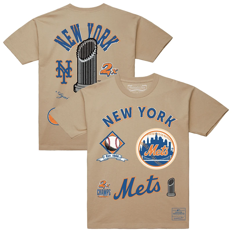 T-shirt Mitchell & Ness kaki pour homme, New York Mets Legacy Defined