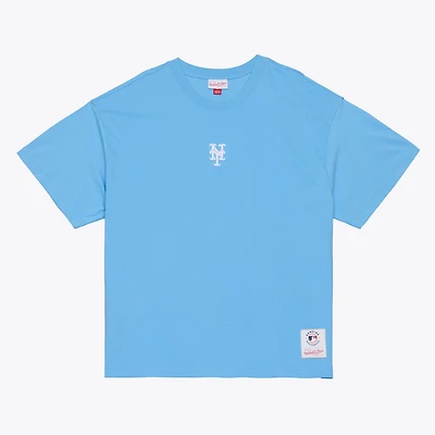 T-shirt premium Mitchell & Ness bleu clair pour homme