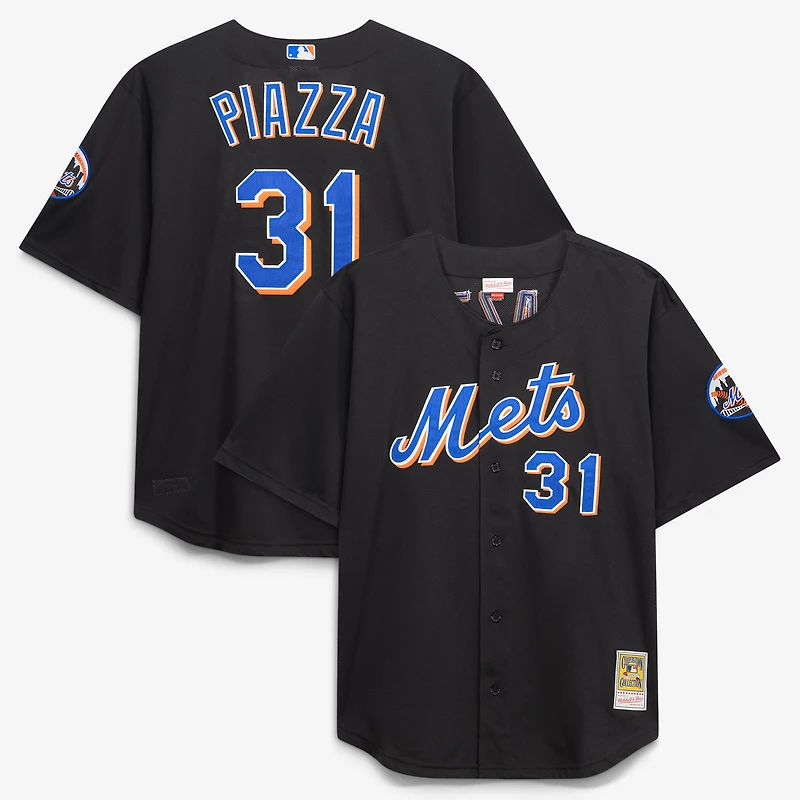 Men's Mitchell & Ness Mike Piazza Royal New York Mets Big Tall Cooperstown Mesh Batting Practice Jersey