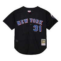 Maillot d'entraînement au bâton 2000 Mitchell & Ness Mike Piazza pour hommes, noir, collection New York Mets Cooperstown