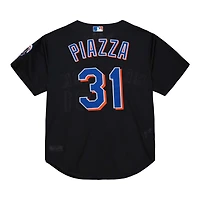 Maillot d'entraînement au bâton 2000 Mitchell & Ness Mike Piazza pour hommes, noir, collection New York Mets Cooperstown
