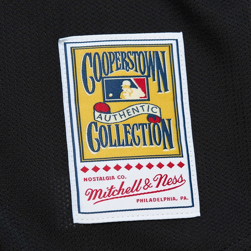 Maillot d'entraînement au bâton 2000 Mitchell & Ness Mike Piazza pour hommes, noir, collection New York Mets Cooperstown