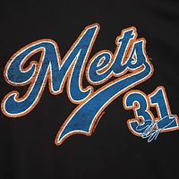 Men's Mitchell & Ness Mike Piazza Black New York Mets Cooperstown Collection Player T-Shirt