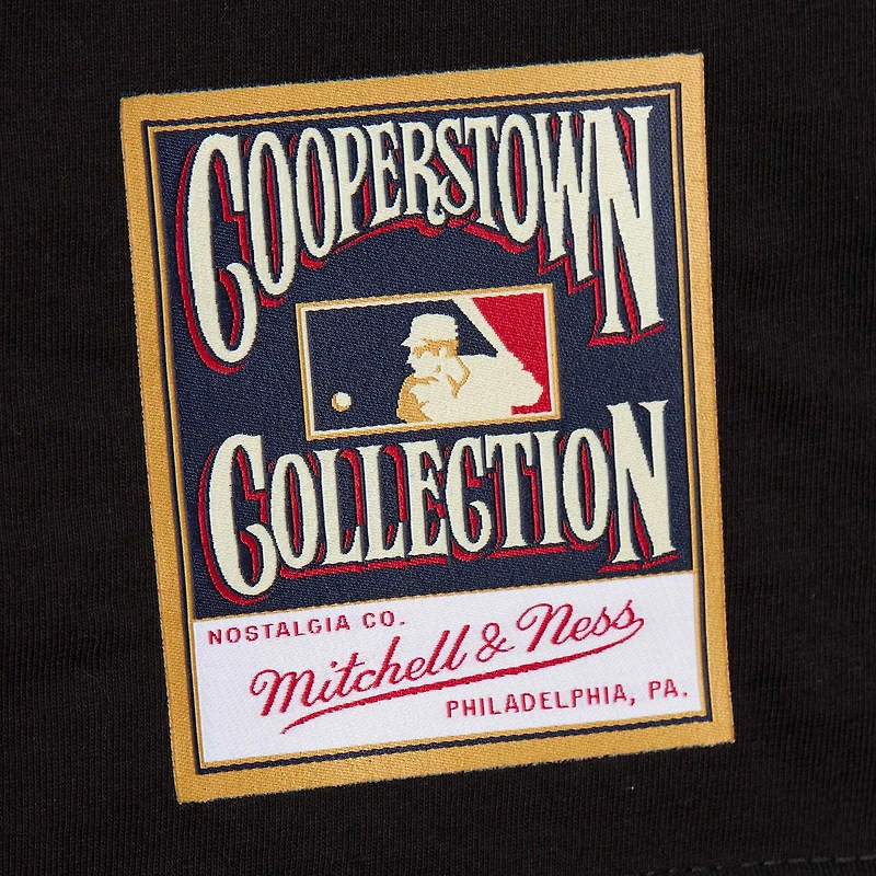 Men's Mitchell & Ness Mike Piazza Black New York Mets Cooperstown Collection Player T-Shirt