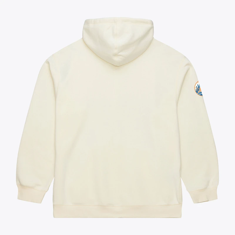 Men's Mitchell & Ness Mike Piazza Cream New York Mets Throwback Name Number Hoodie