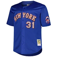 Mitchell & Ness Mike Piazza Royal New York Mets Big Tall Cooperstown Collection Maillot d'entraînement au bâton en maille pour hommes