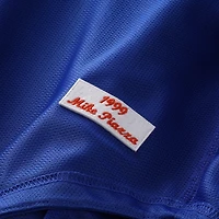 Men's Mitchell & Ness Mike Piazza Royal New York Mets Cooperstown Collection Mesh Batting Practice Button-Up Jersey