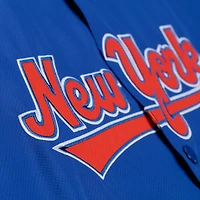 Men's Mitchell & Ness  Royal New York Mets Full-Snap Hooded Coaches Jacket