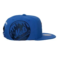 Men's Mitchell & Ness  Royal New York Mets Side Logo Snapback Hat
