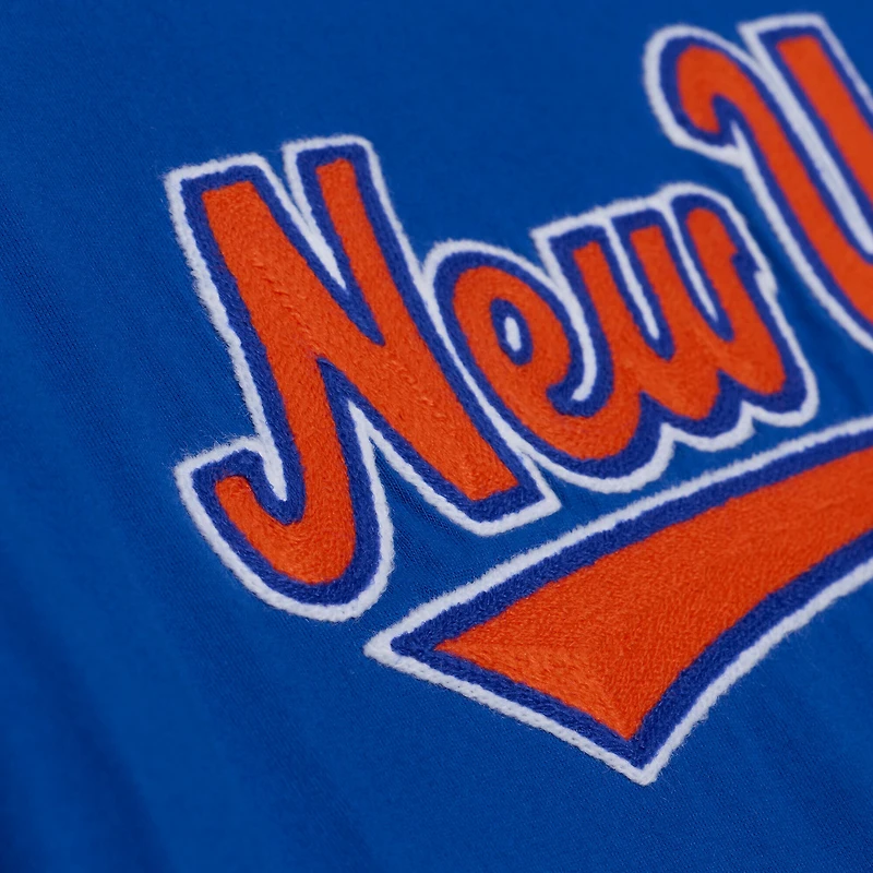 Men's Mitchell & Ness Royal New York Mets Wild Pitch Ringer T-Shirt