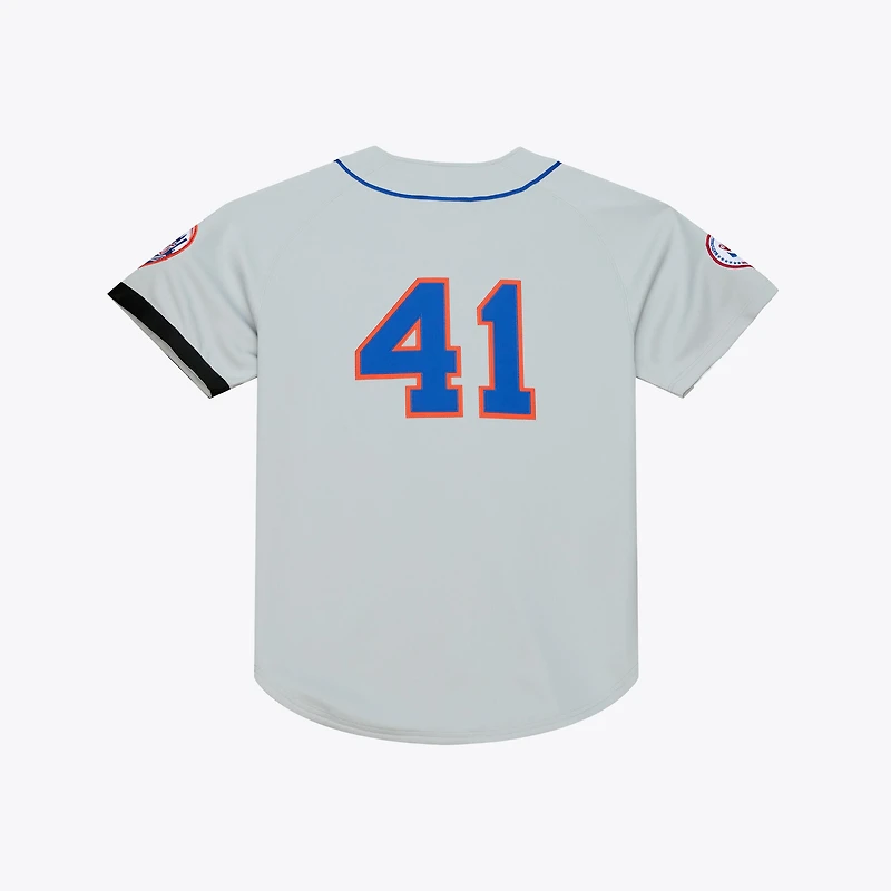 Maillot authentique Mitchell & Ness Tom Seaver gris des Mets de New York 1976 pour homme