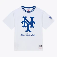 Men's Mitchell & Ness  White New York Mets Cooperstown Collection Arctic T-Shirt