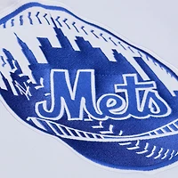 Sweat à capuche en polaire Mitchell & Ness blanc New York Mets Cooperstown Collection pour homme
