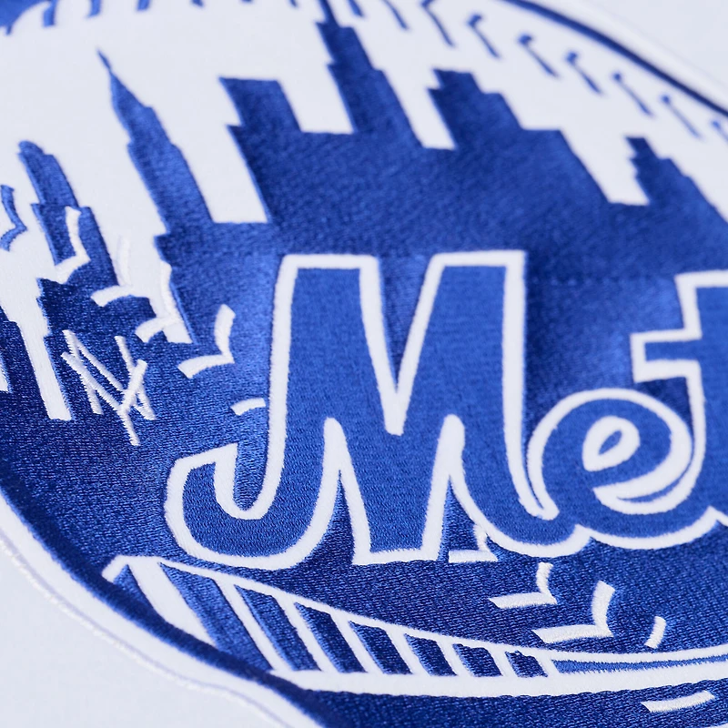 Men's Mitchell & Ness  White New York Mets Cooperstown Collection Fleece Hoodie