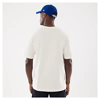 Men's New Era Beige York Mets Lifestyle Coat of Arms Flocking T-Shirt