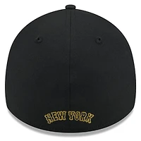 Casquette flexible 39THIRTY New Era York Mets 2024 pour hommes, Journée des forces armées, noire