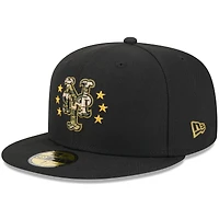 Men's New Era  Black York Mets 2024 Armed Forces Day On-Field 59FIFTY Fitted Hat