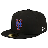 Casquette ajustée New Era noire York Mets 2025 MLB Little League Classic 59FIFTY pour homme