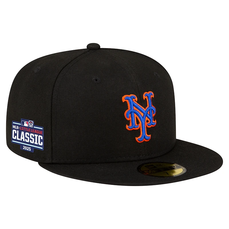 Casquette ajustée New Era noire York Mets 2025 MLB Little League Classic 59FIFTY pour homme