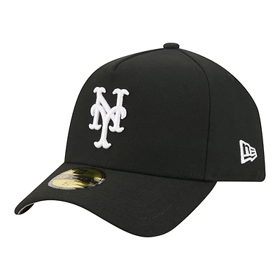 Men's New Era Black York Mets A-Frame 59FORTY Fitted Hat
