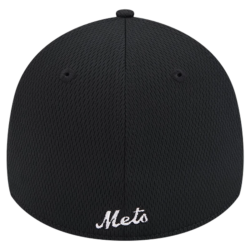 Casquette flex Active Dash Mark 39THIRTY New York Mets Era noire pour hommes