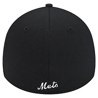 Casquette flex Active Dash Mark 39THIRTY New York Mets Era noire pour hommes