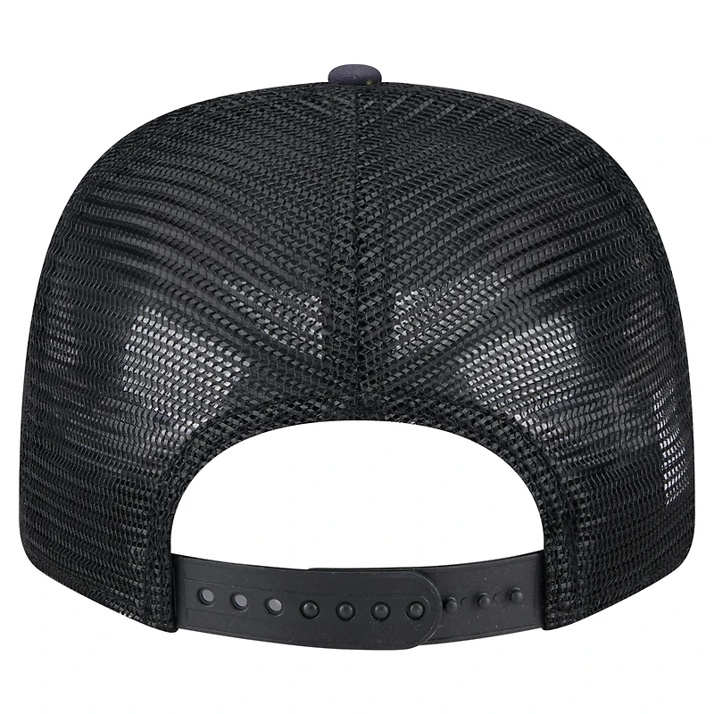 Casquette extensible à bouton-pression New Era noire New York Mets Adventure Drinks Pattern 9SEVENTY pour homme