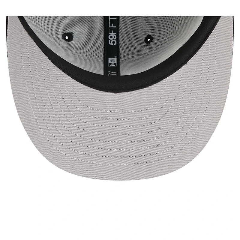 Men's New Era Black York Mets Americana Bald Eagle Pre-Curved 59FIFTY Fitted Hat