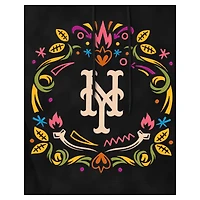 Sweat à capuche noir en polaire brossé New Era York Mets Día de los Muertos pour hommes