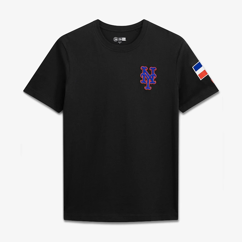 Men's New Era Black York Mets Dominican Republic Country Flag T-Shirt