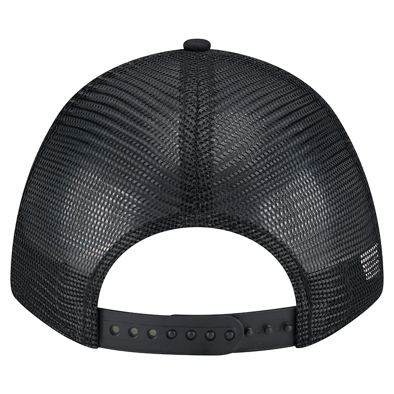 Casquette ajustable New Era noire New York Mets 9FORTY A-Frame M-Crown Trucker pour homme