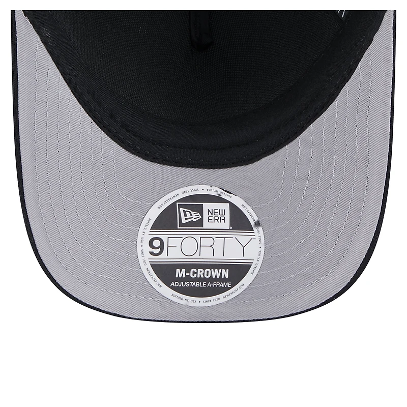 Casquette ajustable New Era noire New York Mets 9FORTY A-Frame M-Crown Trucker pour homme